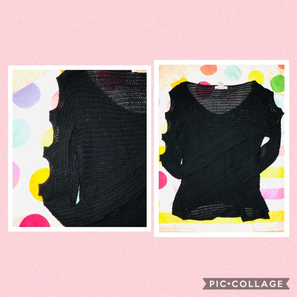 Black Long Sleeve Cut out Arms.